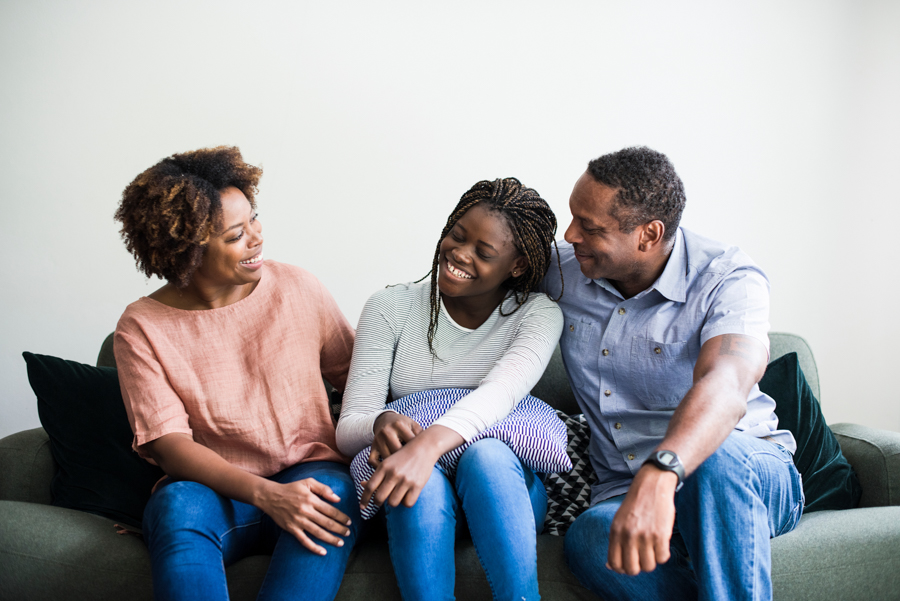 happy family in recovery