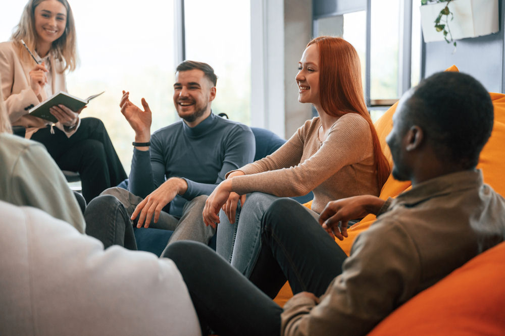young adults in group therapy
